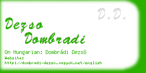 dezso dombradi business card